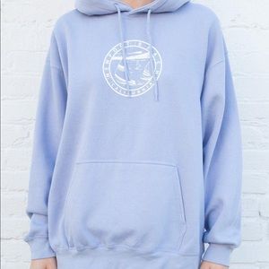 Brandy Melville Christy Newport Beach Hoodie light blue